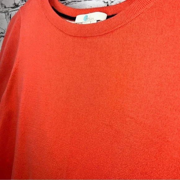 Boden Women’s Mixed Media Crew Neck Sweater with Built in Eyelet‎ Blouse Small - Picture 4 of 10